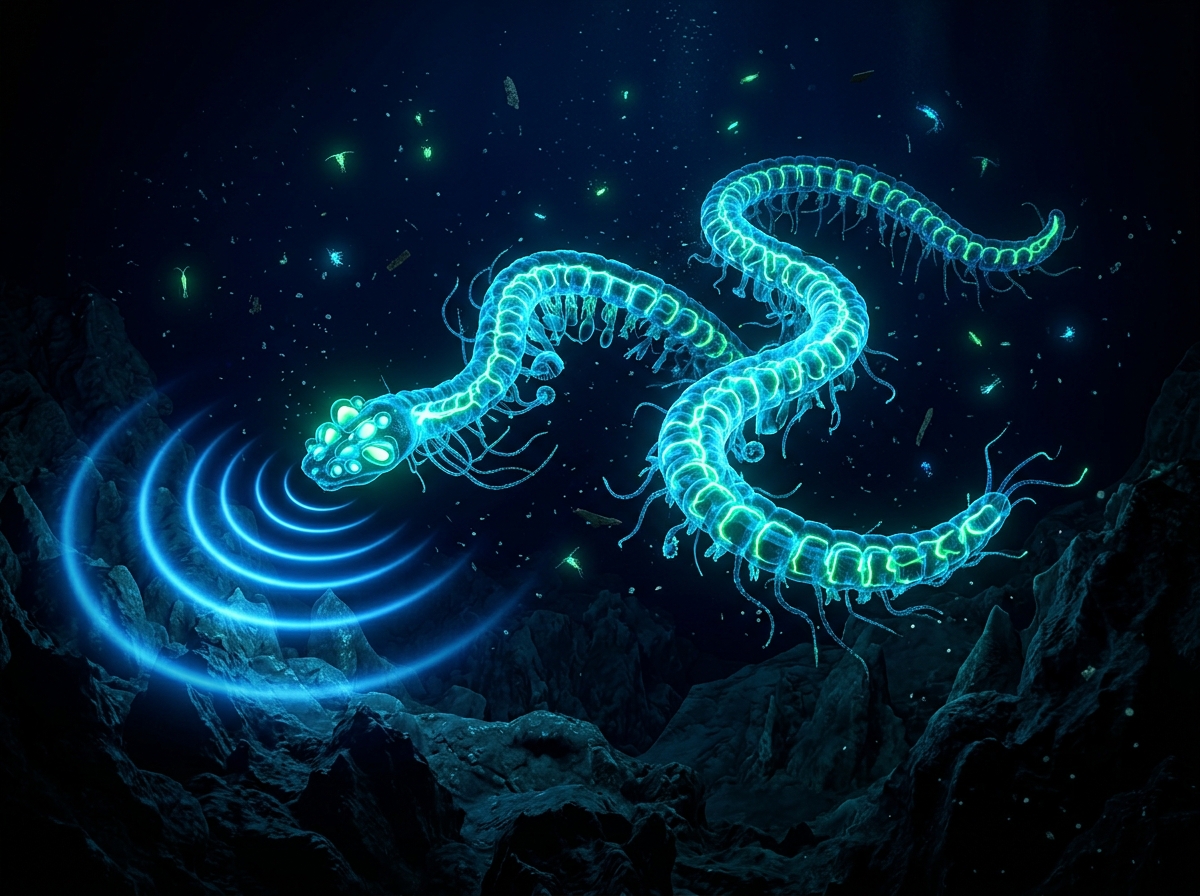 Abyssal Glow Echolocation Snake Game Screen
