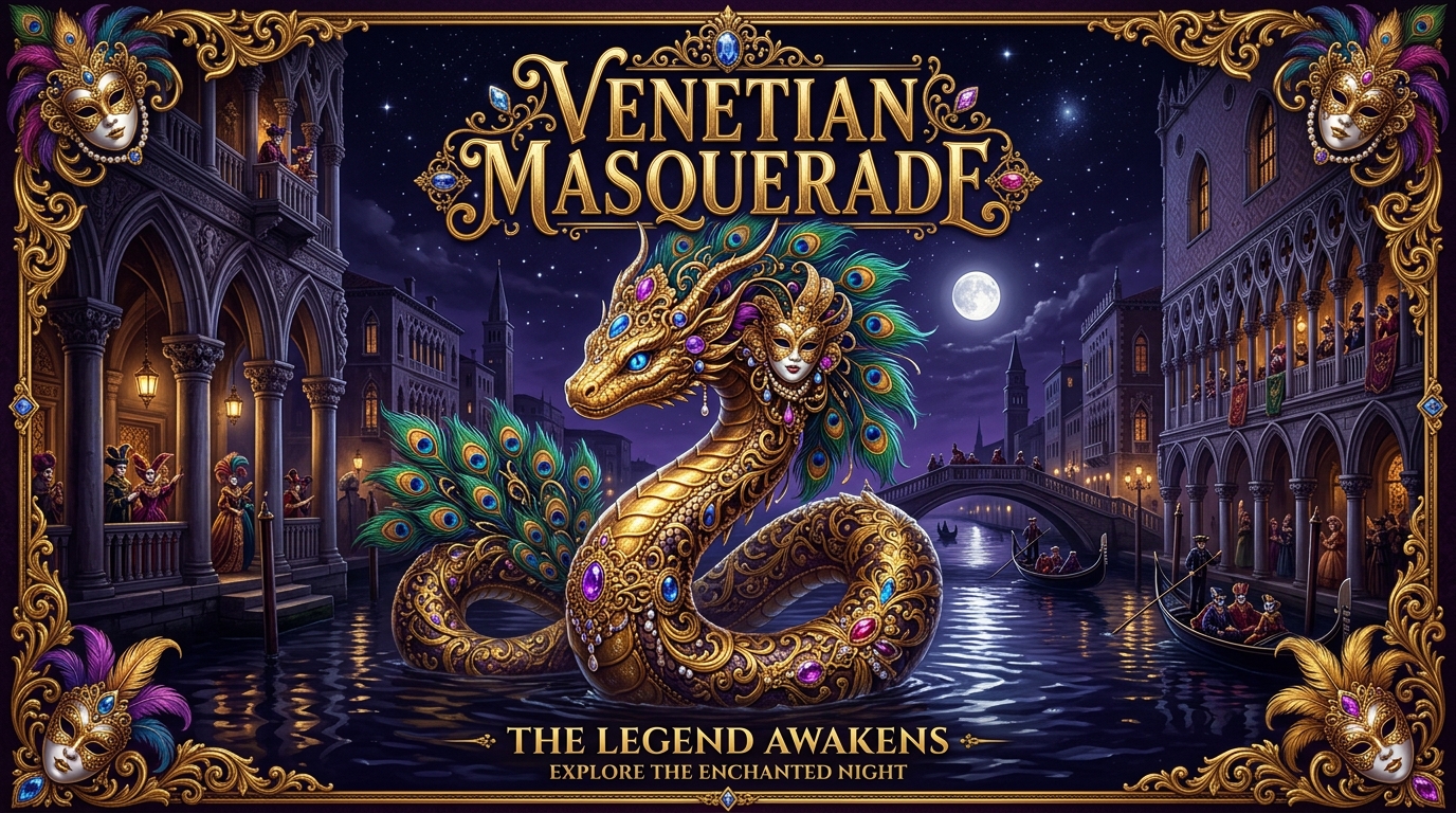 Venetian Masquerade Snake Game Screen