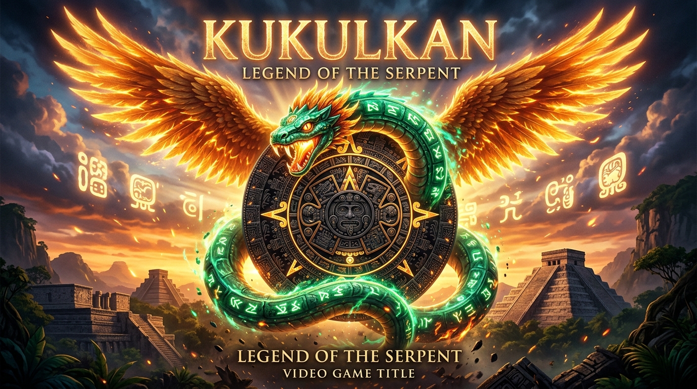 Mayan Kukulkan Feathered Serpent Snake Game Screen