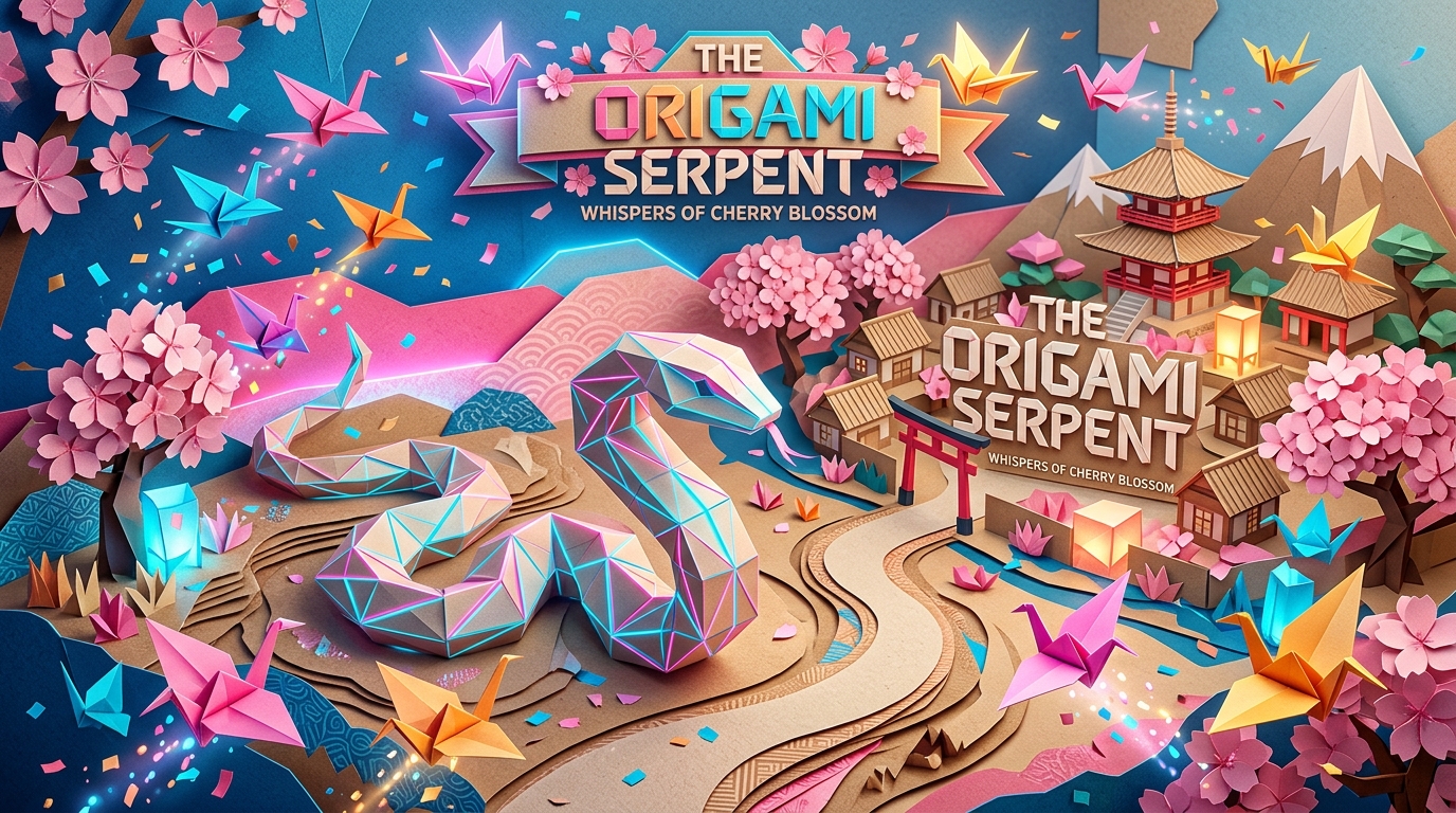 Washi Origami & Spatial Folding Snake Game Screen